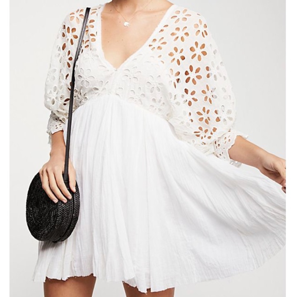 Free People White Mini Dress